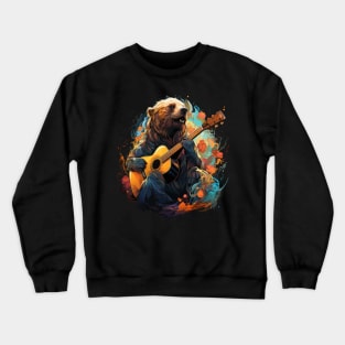 Sea Lion Playing Guitar Crewneck Sweatshirt